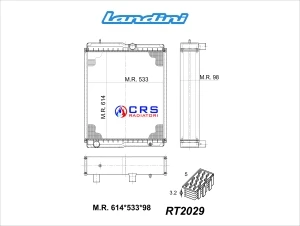 RT2029 - RADIATORE LANDINI MYTHOS - LEGEND OMN 3658383M91 - 3658388M1