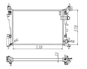 CRS0107.3101 - RADIATORE OPEL CORSA D 1.0-1.2-1.4 A/C 06> OEM 1300279 - 55701408