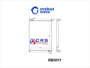 RB5011 - RADIATORE IRISBUS EUROCLASS / DOMINO 01- RA/OT OEM 42550341 - 503129761