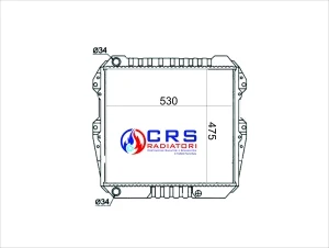 RF1030 - RADIATORE TOYOTA LAND CRUISER LJ70 LJ71 LJ73 RA/OT OEM 1640054490-1640054842-1640054491