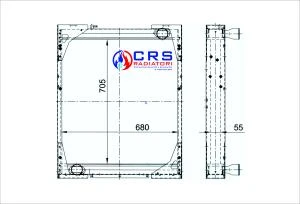 RA1043/A - Radiatore Iveco 190.26 Turbotech 42107867 - 42086959