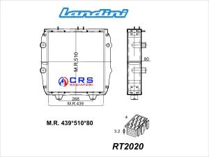 RT2020 - RADIATORE LANDINI REX TOP RESTYLING / REX TECNO RESTYLING OEM 6505041M91