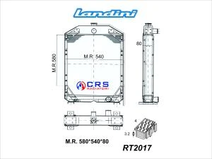 RT2017 - RADIATORE LANDINI 1000 / 1300 LARGE OEM 3304168M92