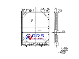 RT1012 - RADIATORE FIAT ALLIS FL10 / FL10B / AD10 / OEM 4969865