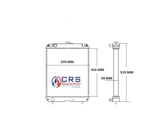 RTS1006 - RADIATORE PER NH - HITACHI- KOBELCO- CASE- KUBOTA- CATERPILLAR- KOMATSU- MR 415*370*55 MM