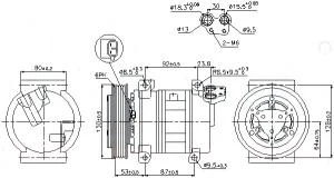 DCP09008 - COMPRESSORE FIAT BRAVO 2007-STILO ALFA ROMEO 147 ORIGINALE DENSO OEM 46811244 - 51752531