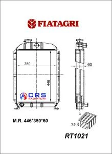 RT1021 - RADIATORE FIAT AGRIFULL 400 / 420 OEM 5100304 - 44908780