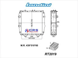 RT2019 - RADIATORE LANDINI 80 F / GE - REX TIER 2 (2003 -2008) OEM 3685422M91