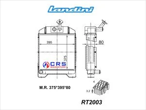 62003 - RADIATORE LANDINI 4000-5000 INDUSTRIALE OEM 676053M91 - 676053M93
