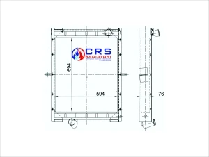 RA1052 - RADIATORE IVECO 330.35 CAVE HYDROTRANS OEM 42021989 - 42066142