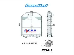 RT2013 - RADIATORE LANDINI / MASSEY FERGUSON SERIE ADVANTAGE - TREKKER - 3308187M99