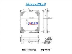 RT2027 - RADIATORE LANDINI SERIE VISION - MYTHOS OEM 3677838M91
