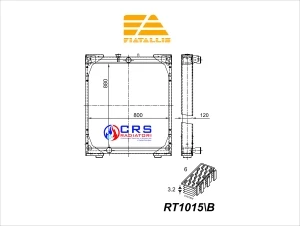 RT1015/B - RADIATORE FIAT ALLIS FL 14 E OEM 79065665