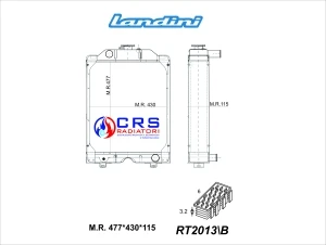 RT2013/B - RADIATORE LANDINI TREKKER 70 F COMPACT OEM 6615929A2 - 3315929A2