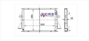 RA1022 - RADIATORE IVECO DAILY 35.10 TURBO 1 SERIE 85-89 OMN 93807662 - 93807661 - TC005