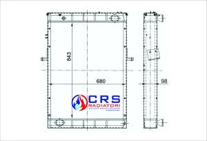 RA1050 - RADIATORE IVECO 190-42 / 190-38 2°SERIE MAGGIORATO OEM 8122457 - 42077410