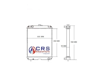 RTS1003 - RADIATORE PER NH- HITACHI- KOBELCO- CASE- KUBOTA- CATERPILLAR- KOMATSU- MR 450*410*55 MM
