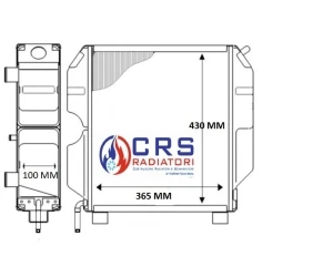 RT1405 - RADIATORE GOLDONI VIGNERON 3 CYL 3070 V - JD 2070 V - MILENIO 70V OE 0039124 - 39124