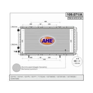 CRS109.071/A - RADIATORE FIA DUCATO II 2.0 - 2.3 - 2.8 JTD OEM 1301N3 - 1301HQ - 1301HS - 1301N1