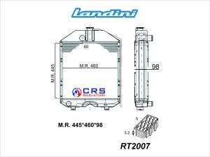 RT2007 - RADIATORE LANDINI SERIE REX - ATLAS - TREKKER OEM 3655084M92