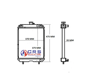 RTS1004 - RADIATORE KUBOTA U15 / U17 ESCAVATORE OEM RA211-42300 - RA21142300